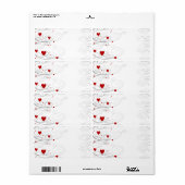 ハート渦 ラベル (フルシート)