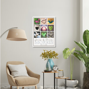 ハート温暖化モノグラム写真 キャンバスプリント