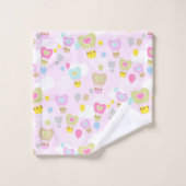 ハート温風船ピンクバスタオルセット バスタオルセット (ウォッシュタオル)