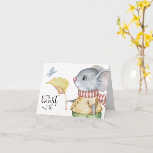 ハート満杯 カード (黄色い花)