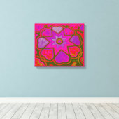 「ハート満点の愛」パネルプリント(Britis) (ピンク) キャンバスプリント (インサイチュ (ウッドフロア))