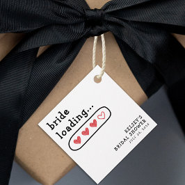 ハート満載のブライダルシャワー フェイバータグ