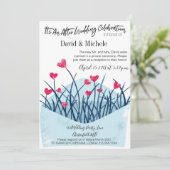 ハート満載の招待状/結婚後パーティー 招待状 (スタンド正面)