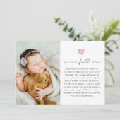 ハート満載ラブフォト誕生 案内状 (スタンド正面)