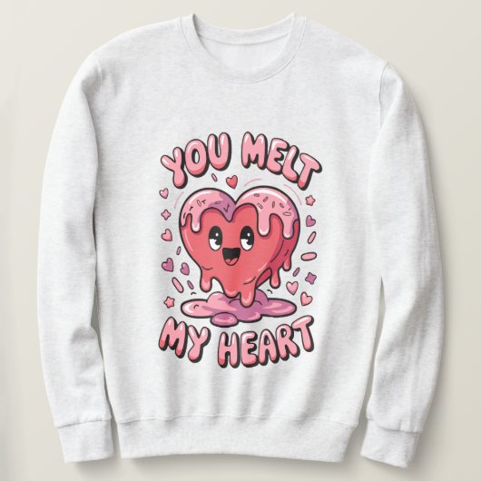 ハート溶解 スウェットシャツ (デザイン正面)