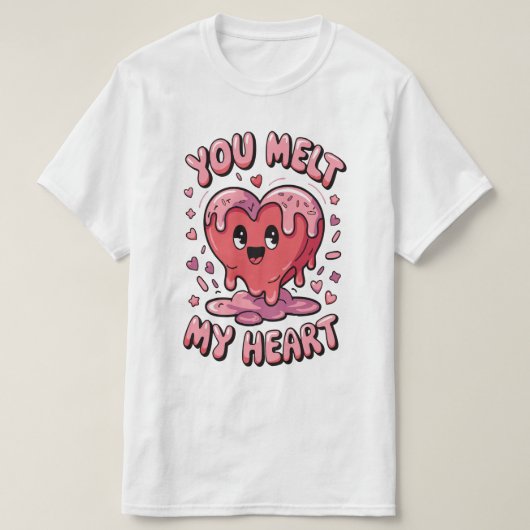 ハート溶解 Tシャツ (デザイン正面)
