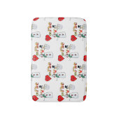 ハート火災雪だるまシャワーマットバスルーム バスマット (正面縦)