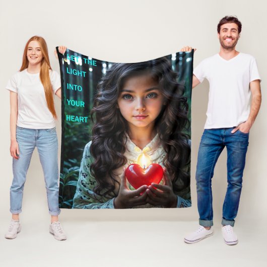 ハート灯 フリースブランケット (インサイチュ)