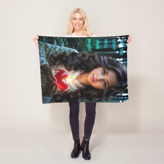 ハート灯 フリースブランケット (インサイチュ)