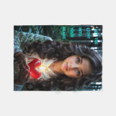 ハート灯 フリースブランケット (正面(横))