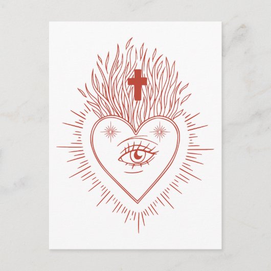 ハート炎 ポストカード (正面)