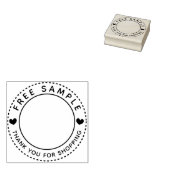 ハート無料サンプルありがとうショッピング ラバースタンプ (押印)