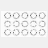 ハート無料サンプルありがとうショッピング ラベル (シート)