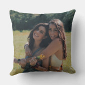 ハート熱気球バレンタインパーソナライズされた写真 クッション (裏面)