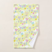 ハート熱気球(緑) バスタオルセット (ハンドタオル)