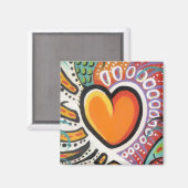 ハート熱狂する磁石 マグネット (正面/裏面)