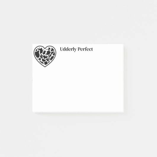 ハート牛 ポストイット (正面)
