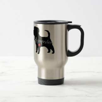 ハート犬の品種初恋のアーフェンピンシャー トラベルマグ