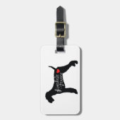 ハート犬の品種愛のAiredaleテリア ラゲッジタグ (正面縦)