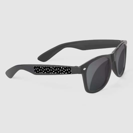 ハート犬の足と骨の黒トートバッグネックタイBl サングラス (右)