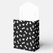 ハート犬の足と骨の黒 フェイバーボックス (オープン)