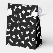 ハート犬の足と骨の黒 フェイバーボックス (裏面サイド)