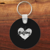 -ハート犬飼育子犬の飼い主 キーホルダー (正面)