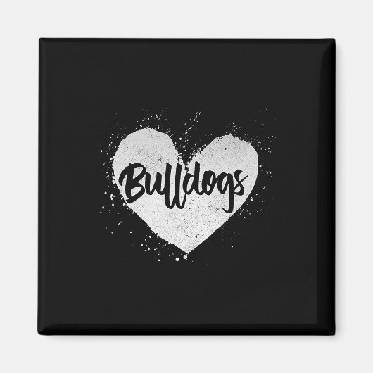 -ハート犬飼育子犬の飼い主 マグネット (正面)