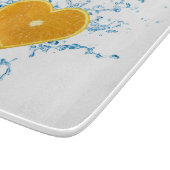 ハート状のオレンジのスライス カッティングボード (角)