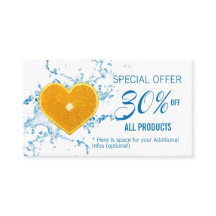 ハート状のオレンジのスライス