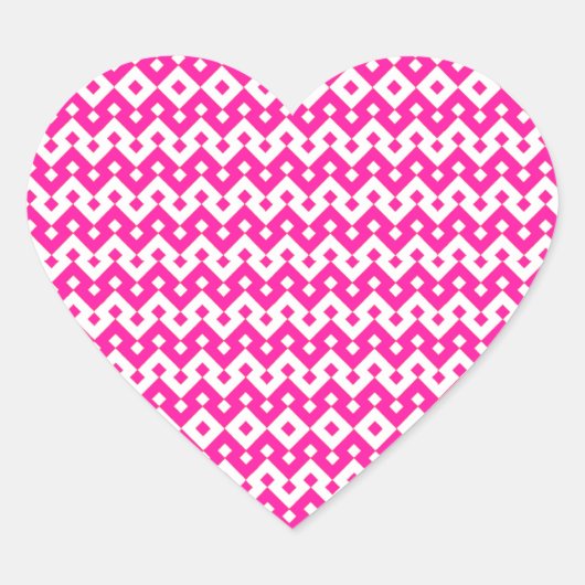 ハート状のシールのシート，キャンディピンク，ホワイト ハートシール (正面)