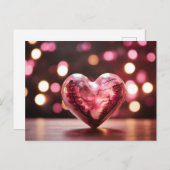 ハート状の容器で木を入れる ポストカード (正面/裏面)