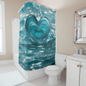 「ハート状の水しぶき」 シャワーカーテン (インサイチュ)
