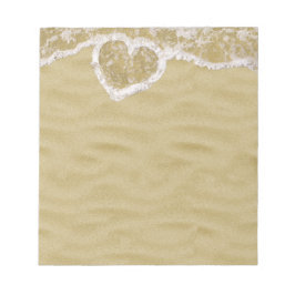 ハート状の水の泡(ビーチ) ノートパッド