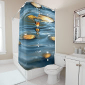 「ハート状の水滴スプラッシュ」 シャワーカーテン (インサイチュ)