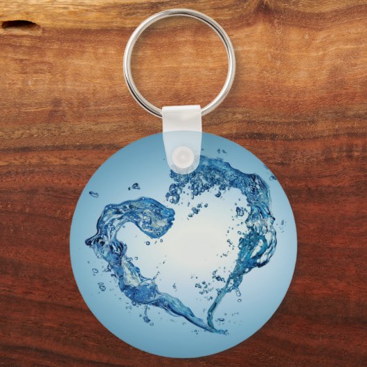 ハート状の水跳ね キーホルダー (正面)