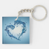 ハート状の水跳ね キーホルダー (裏面)