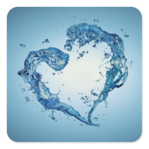 ハート状の水跳ね