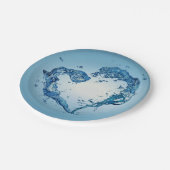 ハート状の水跳ね ペーパープレート (アングル)