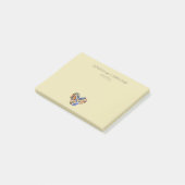 ハート状の羽パーソナライズされた結婚根 ポストイット (アングル)