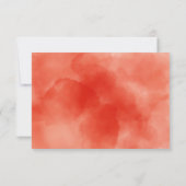 ハート状の花のリース素朴結婚の 招待状 (裏面)