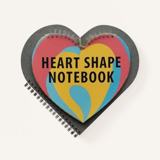 ハート状スパイラル ノートブック (正面)