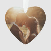 ハート状バパーソナライズされたレンチン酸アクリルオーナメント オーナメント (裏面)
