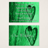 ハート独身の日付を薄緑で保存 (正面&裏面)