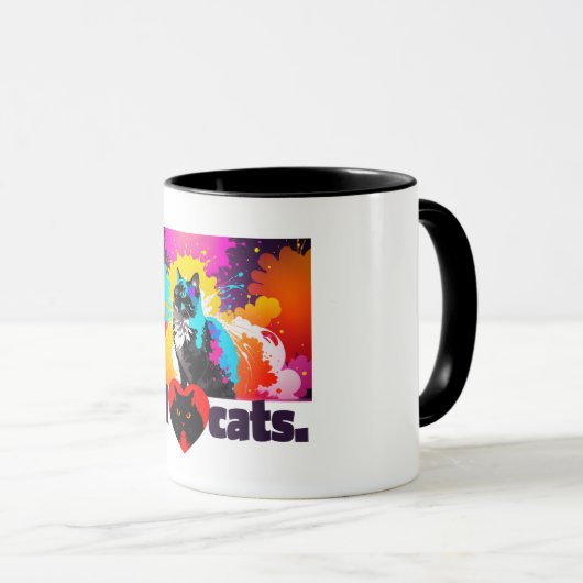 ハート猫 マグカップ (正面右)