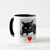 ハート猫 マグカップ (正面左)