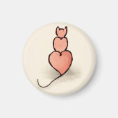 ハート猫 マグネット (正面)