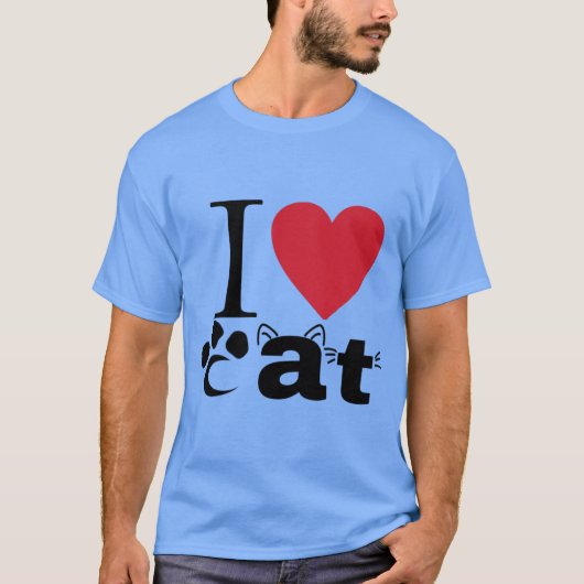 ハート猫 Tシャツ (正面)