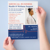 ハート率，一般開業医，ナース，医師 チラシ (手)