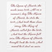 ハート王妃 フリースブランケット (正面)